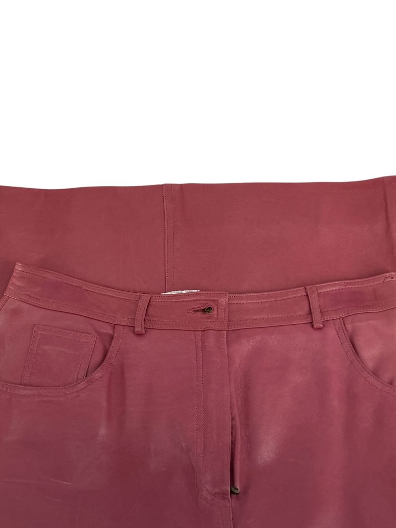 Christian Dior Boutique Rose Leather Skirt – Size 12