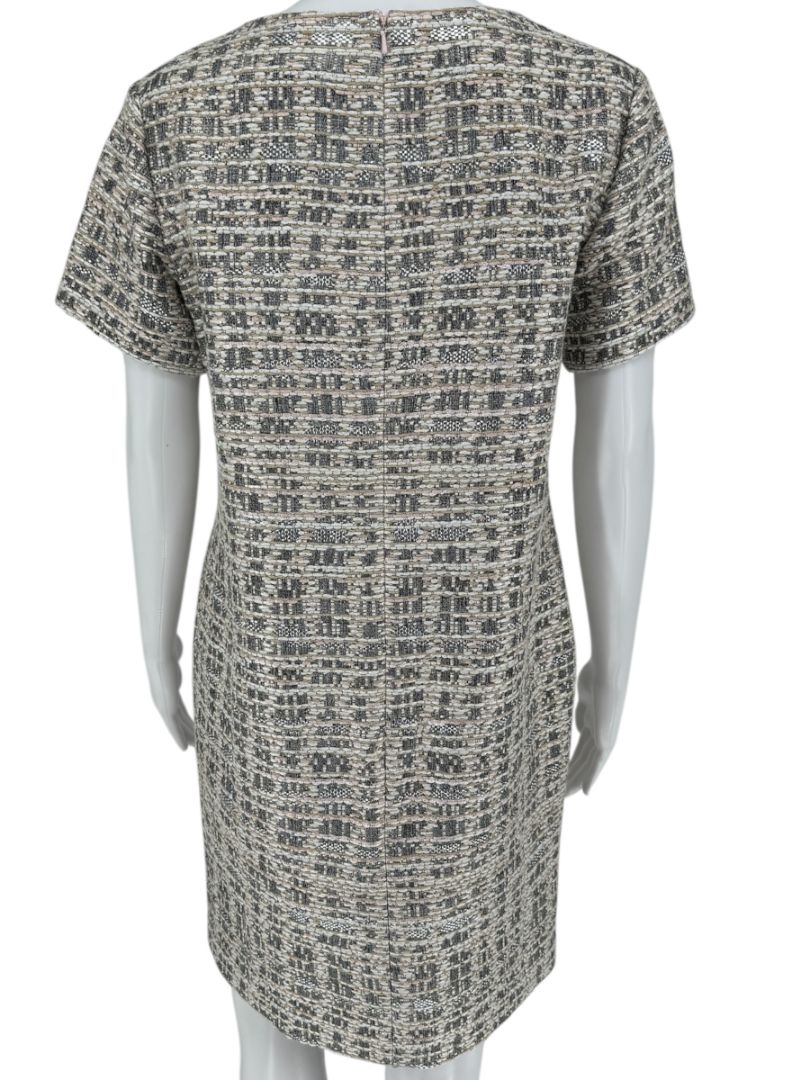 Pamella Roland Metallic Tweed Sheath Dress