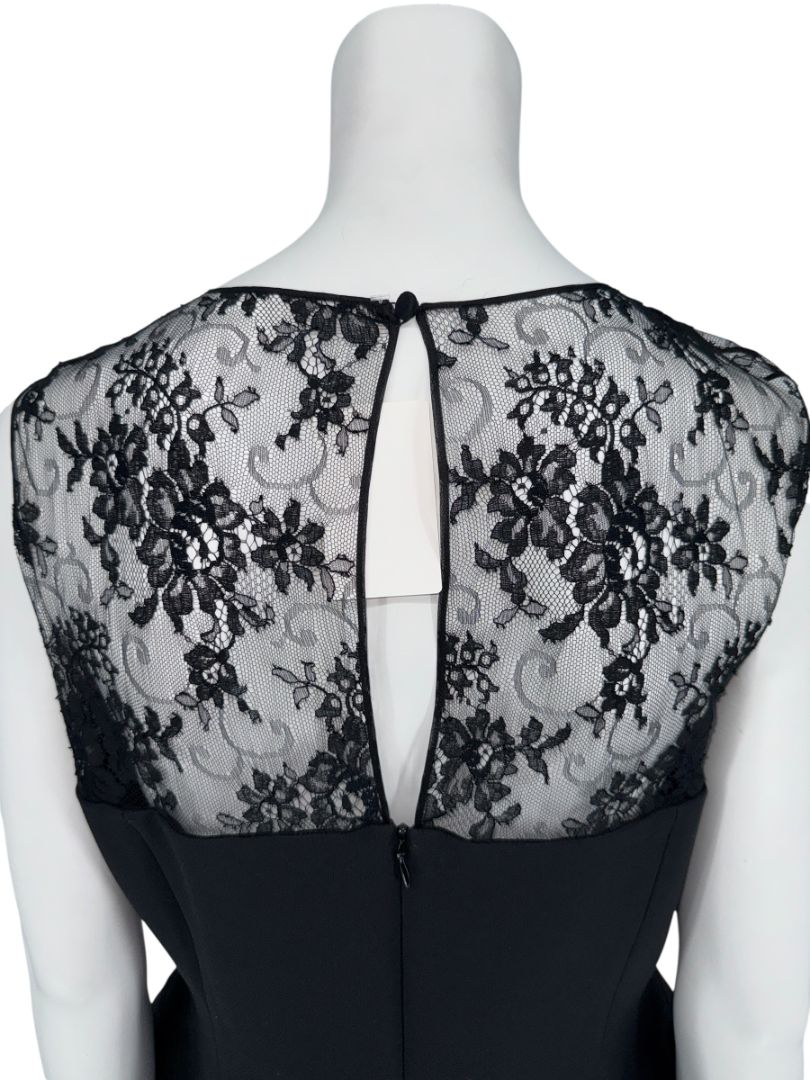 Christian Dior Black Lace-Trim Sleeveless Top – Size FR 44 (US 12)
