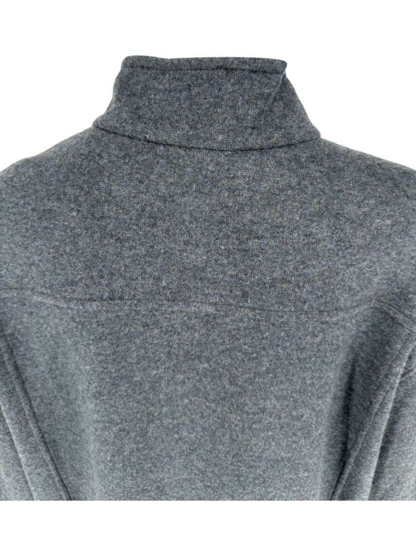 Loro Piana Blue Cashmere Funnel Neck Tunic with LP Zip – Size M
