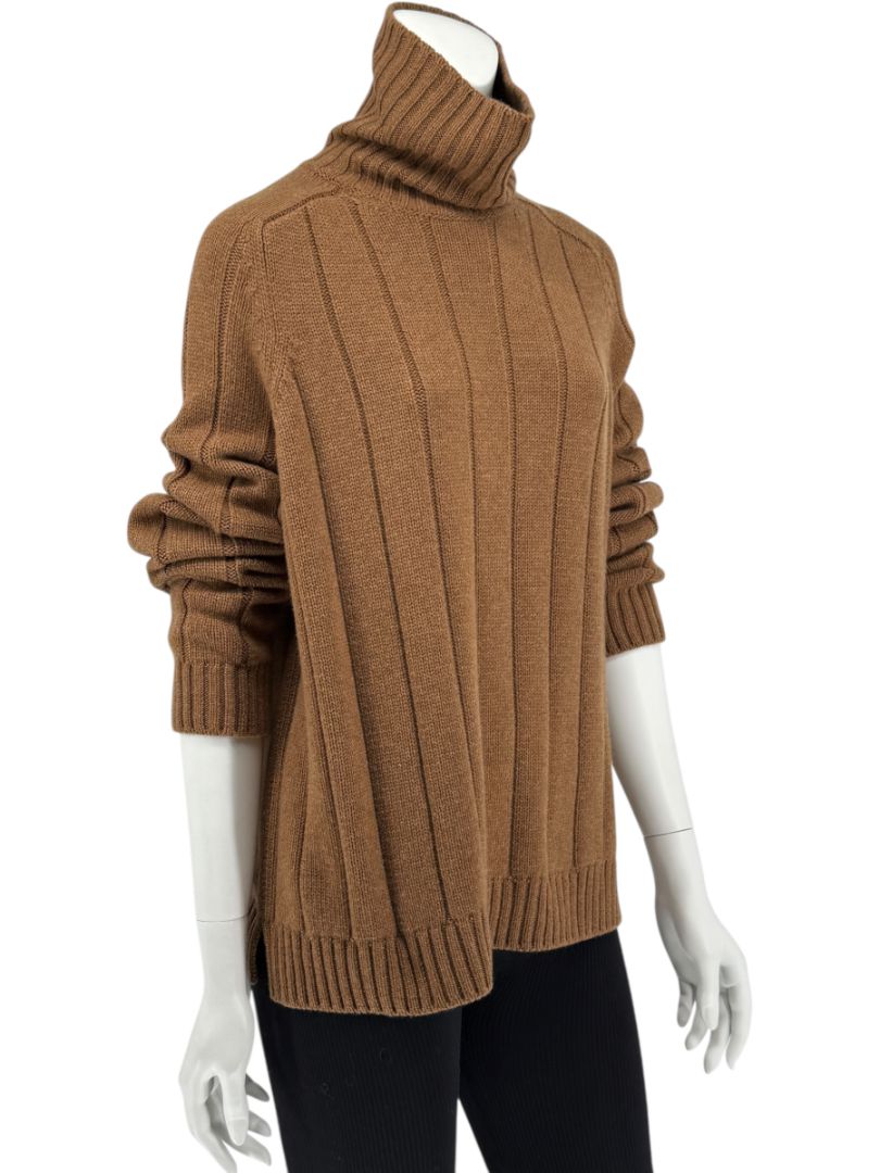 Loro Piana Baby Cashmere Ribbed Turtleneck Sweater – Size M