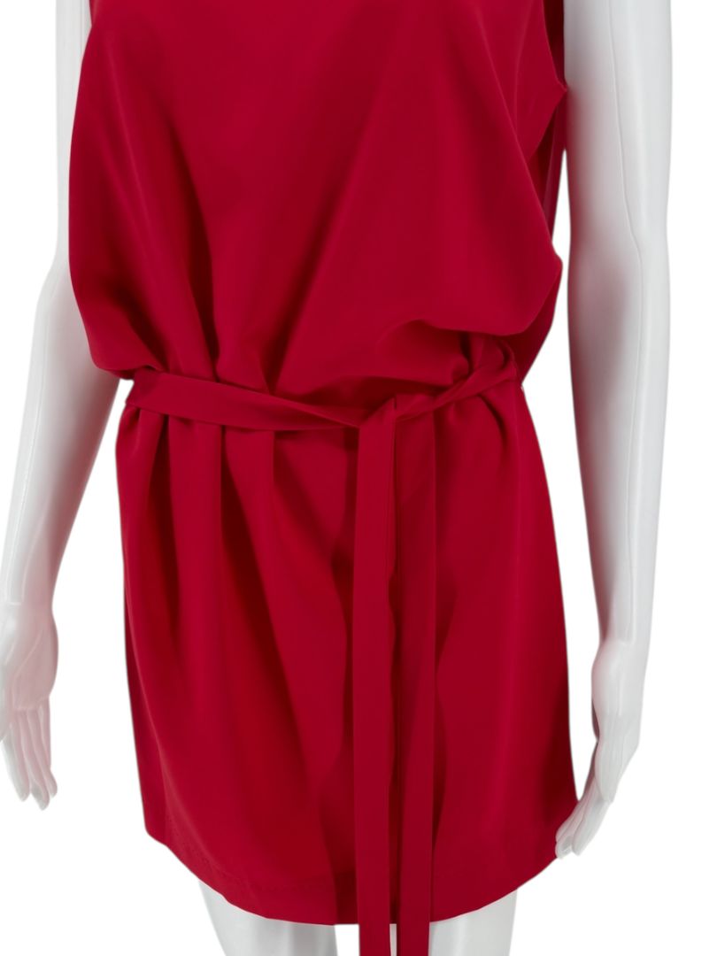 Moschino Cheap and Chic Red Drape-Back Mini Dress – Size 8 (IT 42)