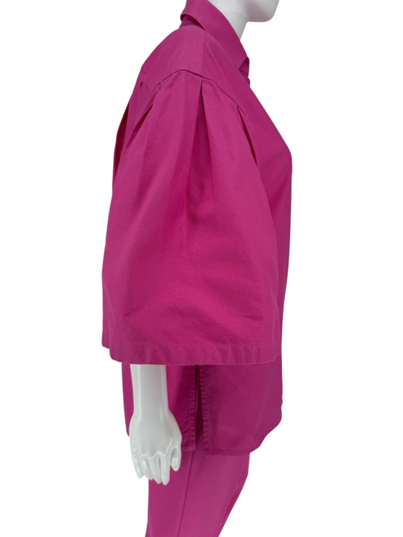 Max Mara Pink Cotton Top & Viscose Pant Set – Size Top 6 / Pants 12