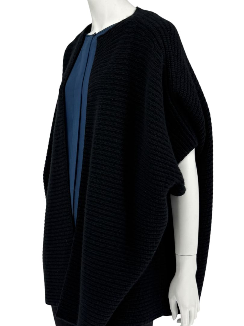 Michael Kors Black Cashmere Cape Cardigan - Size L