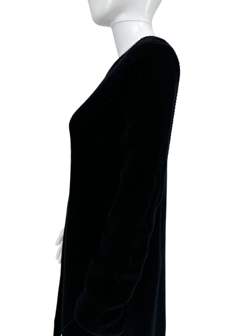 Proenza Schouler Black Wool & Cashmere Ribbed Knit Dress – Size S