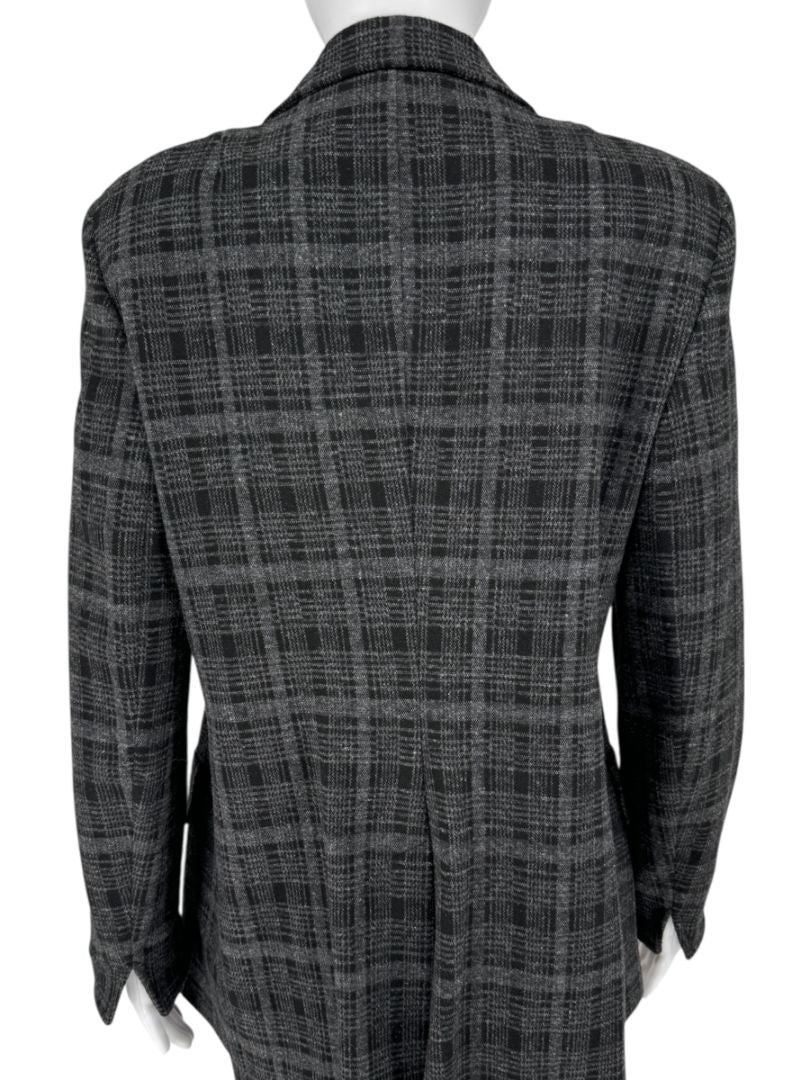 A-K-R-I-S Punto Charcoal Glen Plaid Blazer & Pants Set – Size 10