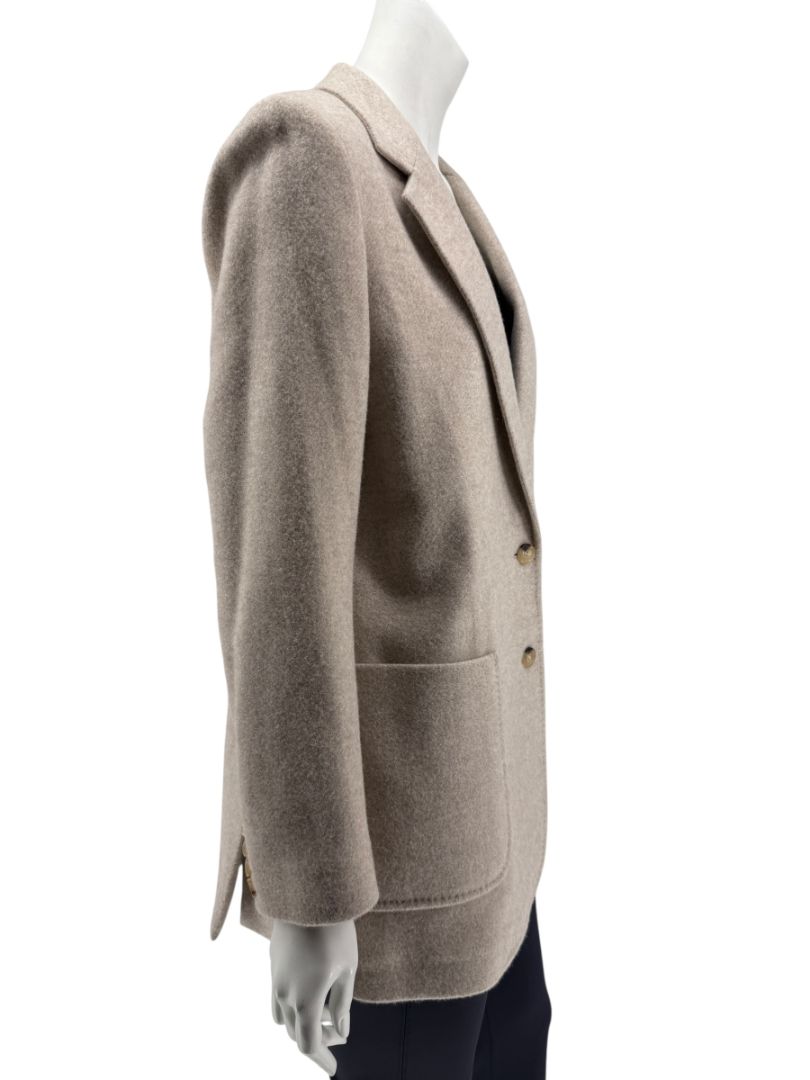 Max Mara Bronze-Gold Wool-Blend Blazer – Size IT 44