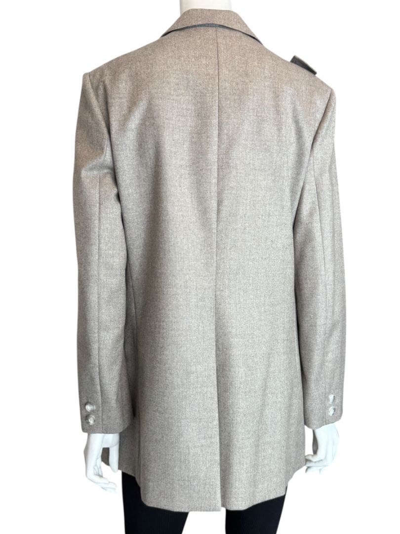 Stella McCartney Grey Wool Structured Blazer – Size IT 40