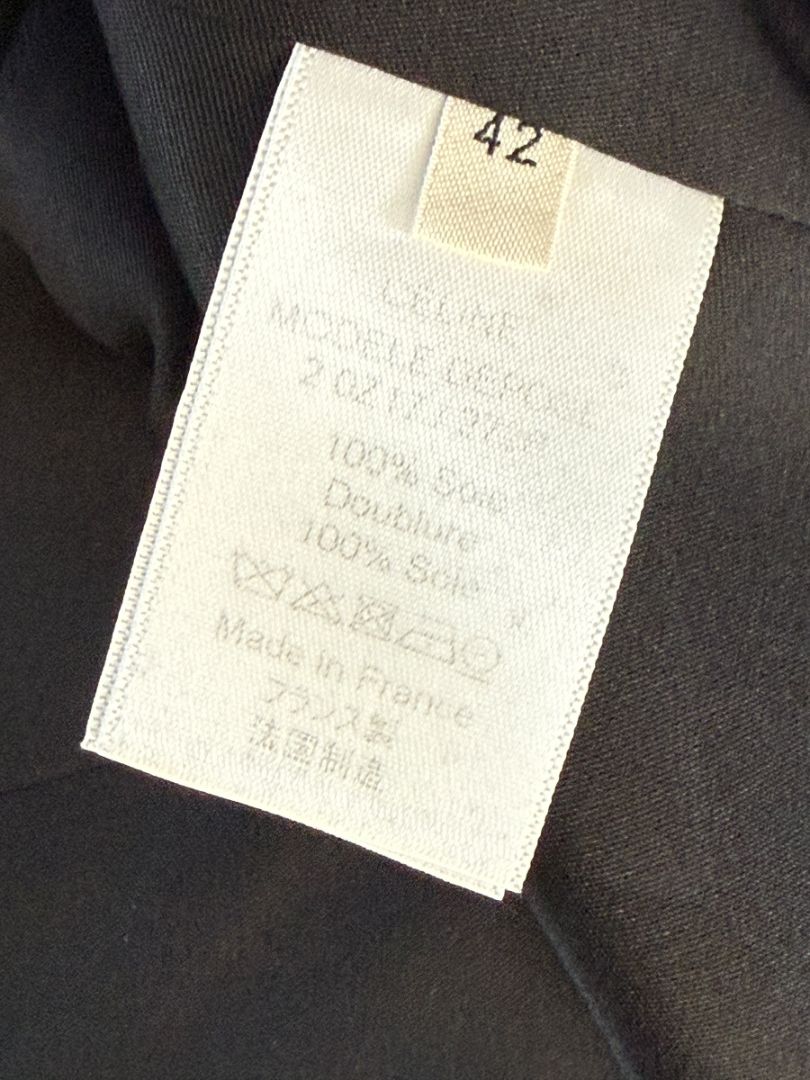Celine Black 100% Silk Sleeveless Tunic Top - Size 42 FR