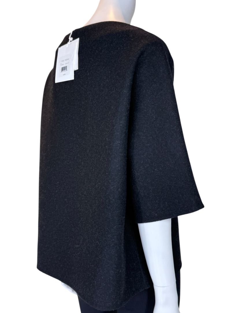 The Row Black Mélange Wool-Blend Top – Size Small