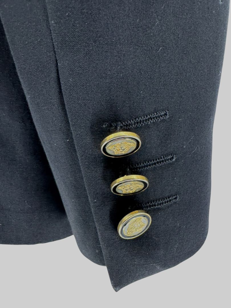 Versace Jeans Couture Black Wool Blend Blazer – Size IT 50 (US 40)