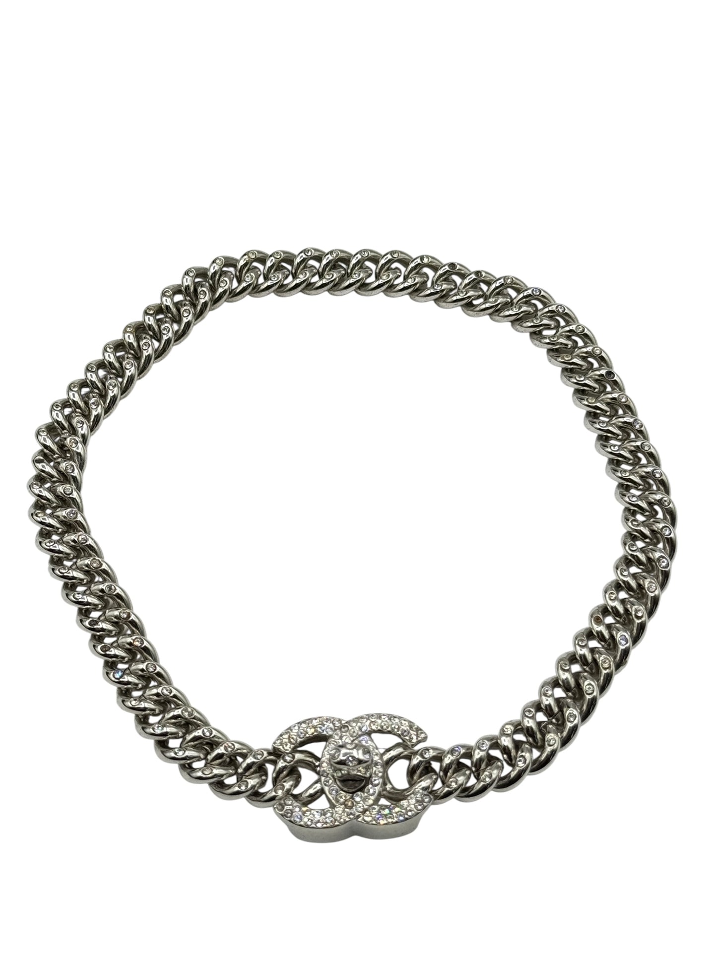 Chanel CC Turn Lock Rhinestone Necklace – Fall 1996 Collection