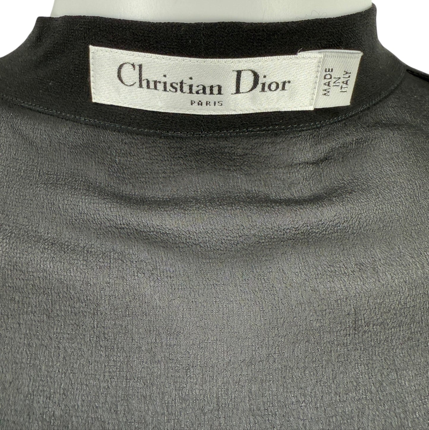 Christian Dior Silk Ascot Bow Blouse - Size 42