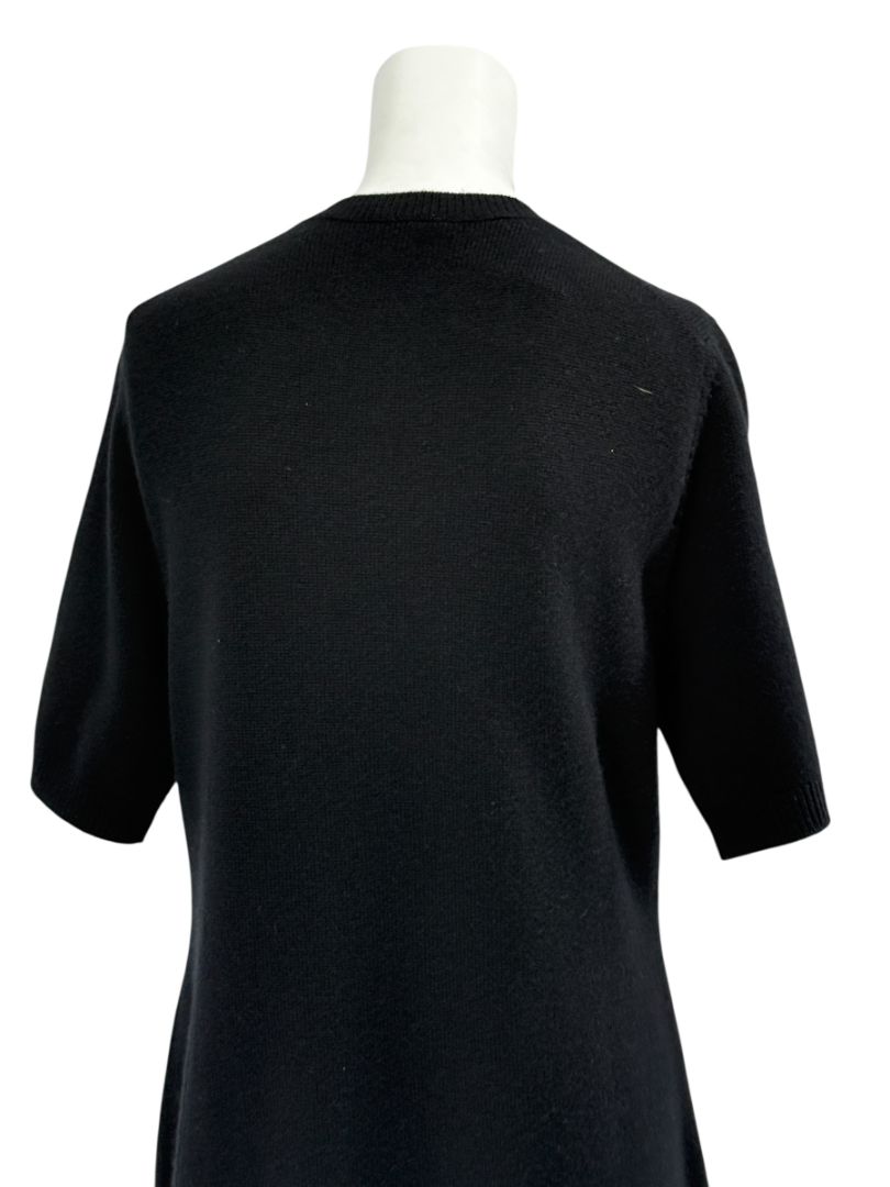 Louis Vuitton Black Cashmere Sweater Dress with Hardware Detail – Size L