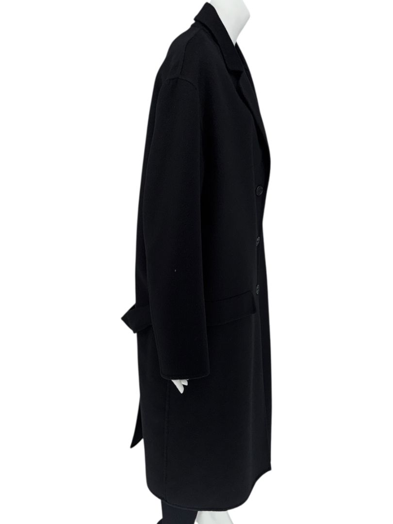 PRADA Black Cashgora Oversized Coat – Size IT 46