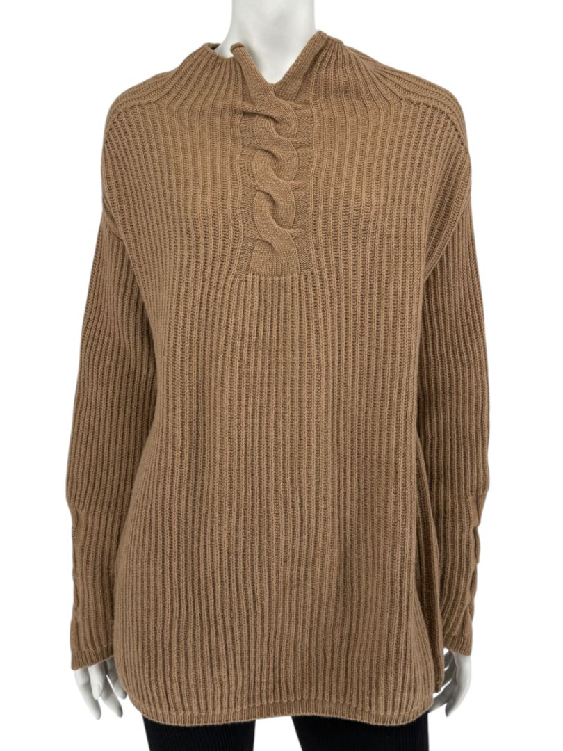 S’Max Mara Camel Ribbed Wool-Cashmere Sweater – Size M