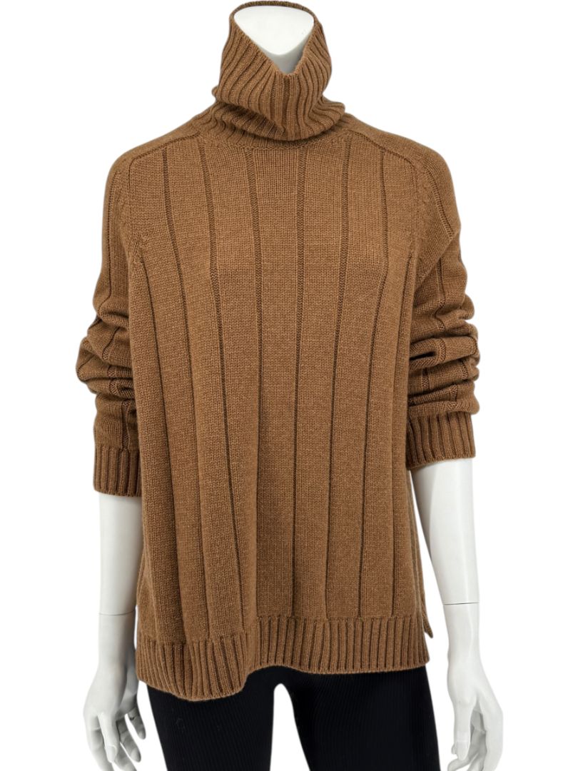 Loro Piana Baby Cashmere Ribbed Turtleneck Sweater – Size M