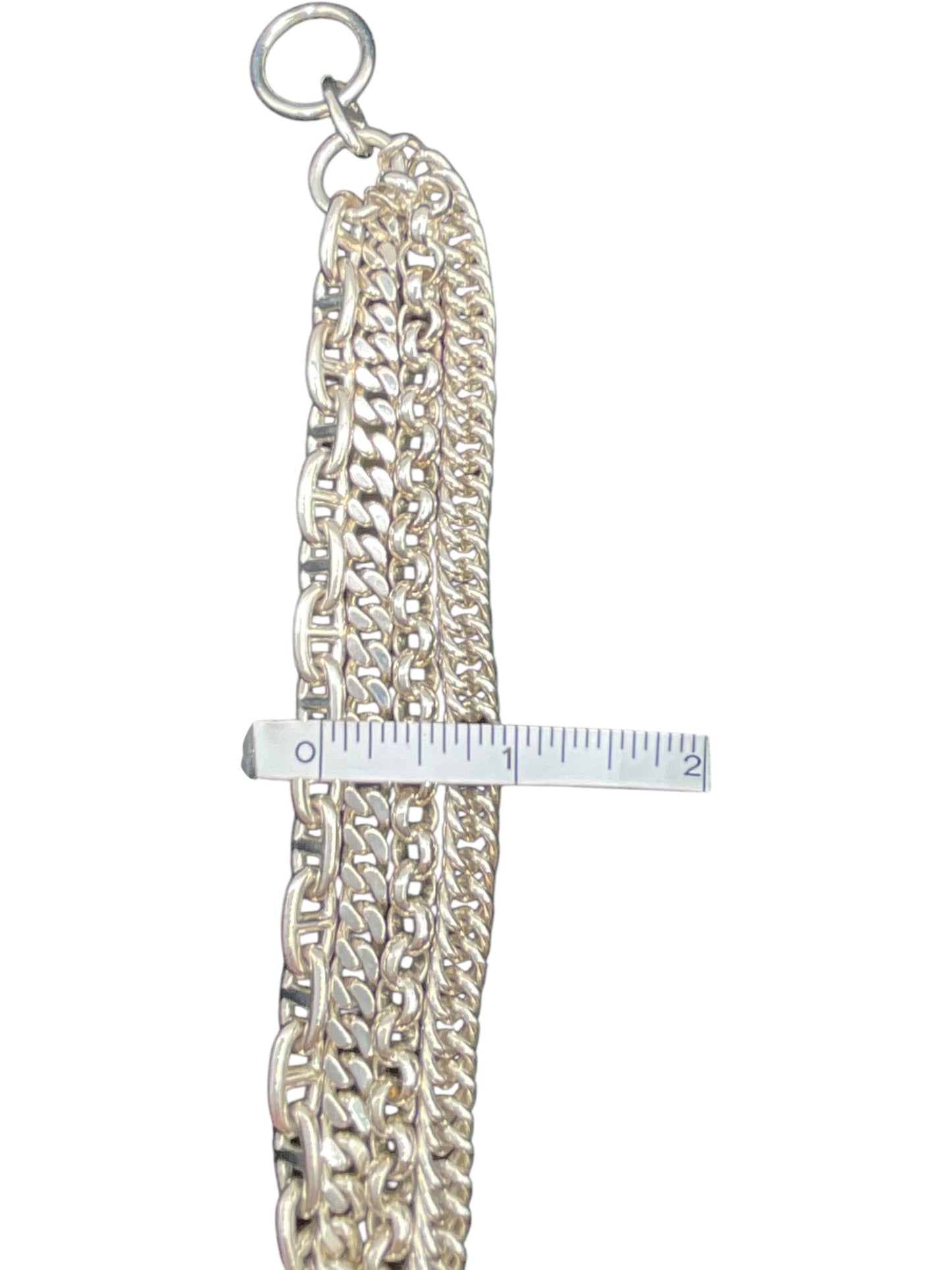 Hermès "Etcetera" Multi-Strand Sterling Silver Bracelet – 20cm