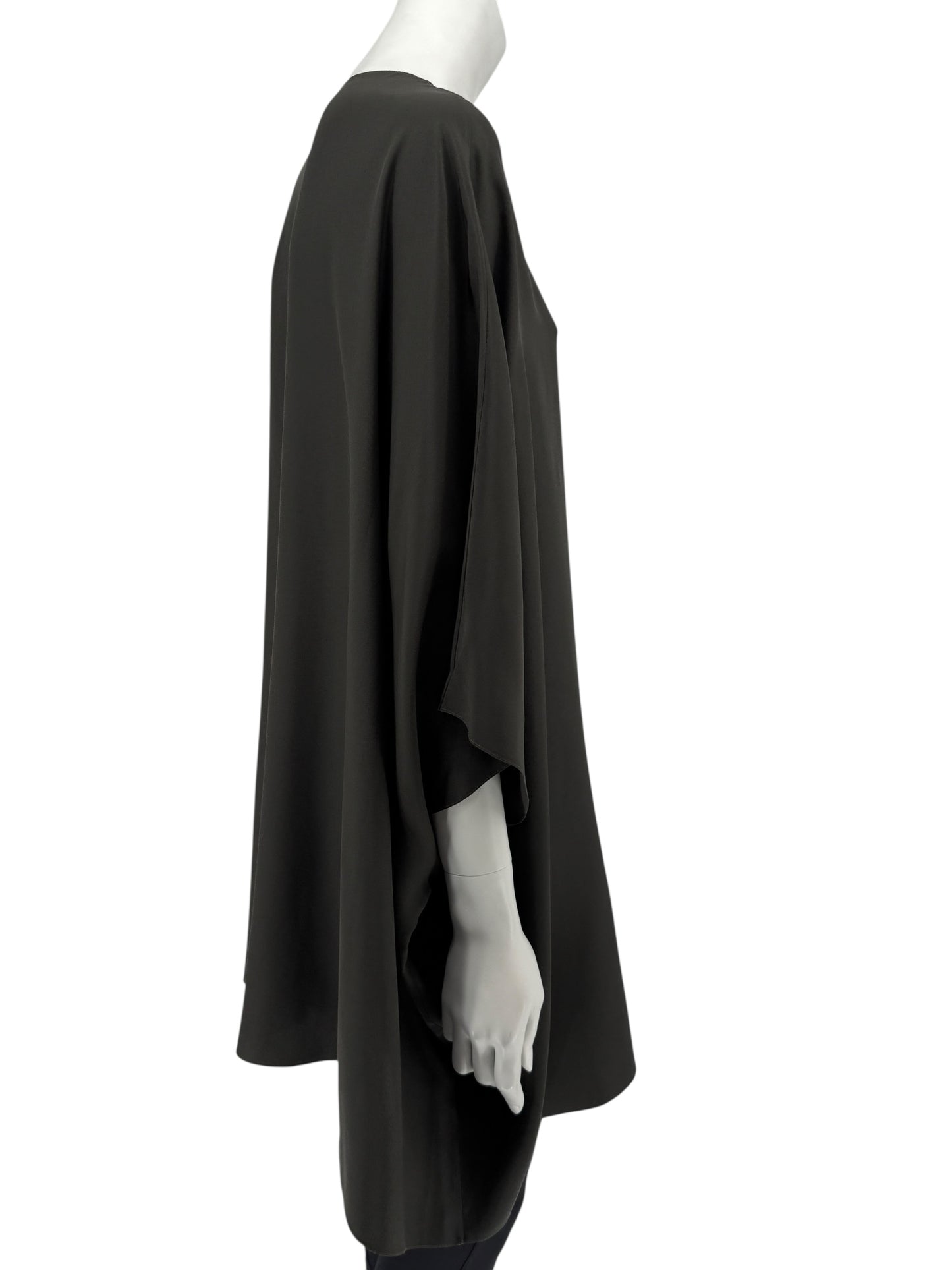 The Row Charcoal Grey Silk Oversized Tunic Blouse – Size M