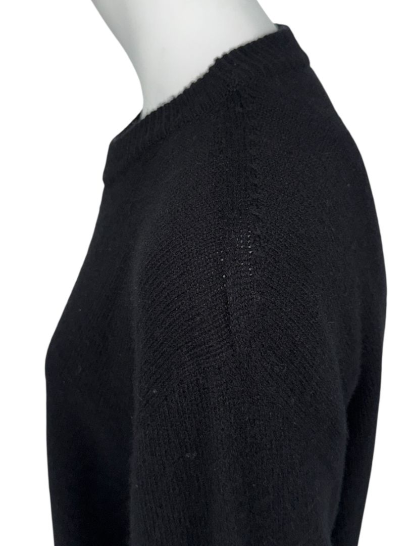 The Row Black Wool-Cashmere Crewneck Sweater – Size M