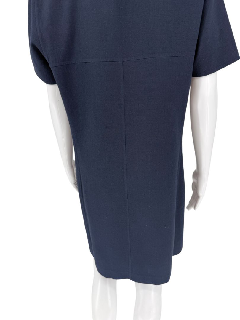 Akris Navy Short Sleeve Polo Dress – Size US 10
