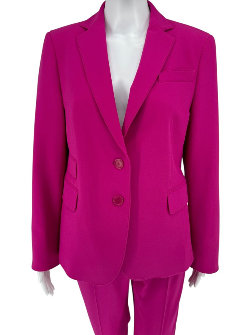 Akris Punto Fuchsia Blazer & Tapered Pant Suit Set – Size 12
