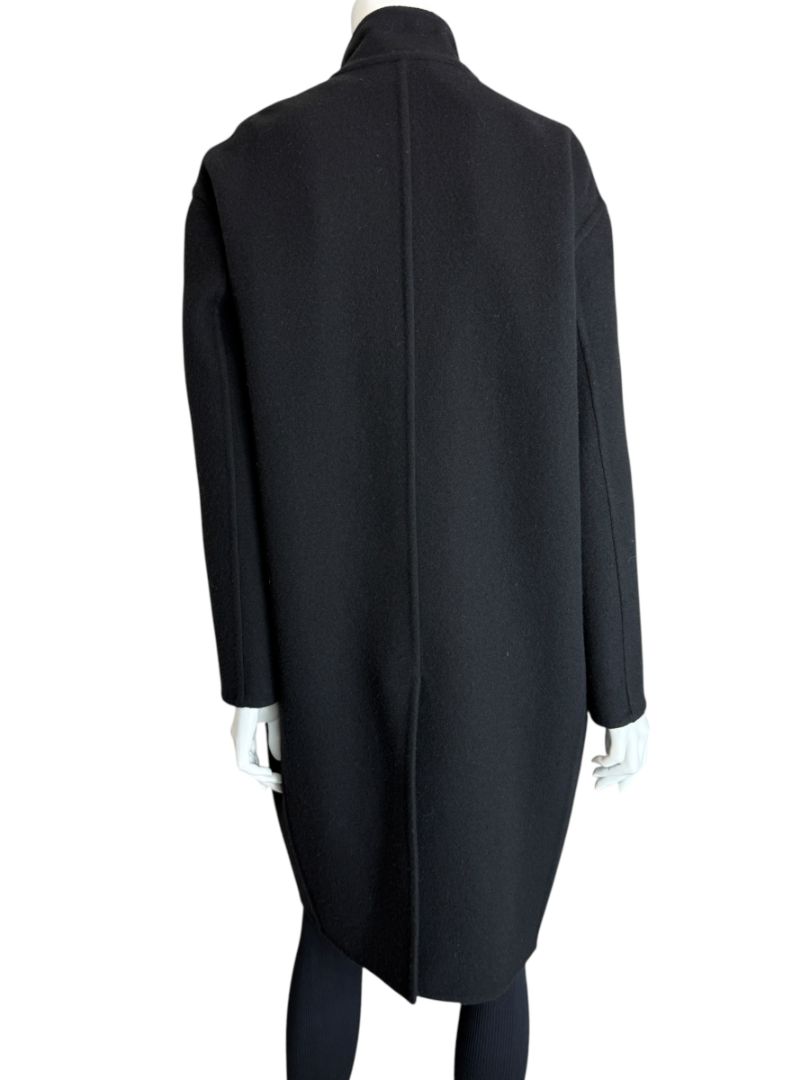 Céline 100% Cashmere Long Black Coat – Size FR 36
