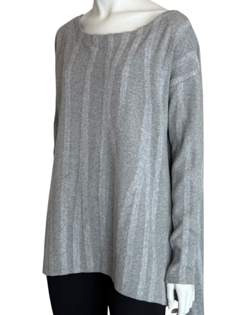 Donna Donna Karan Gray Wool-Blend Oversized Sweater – Size S