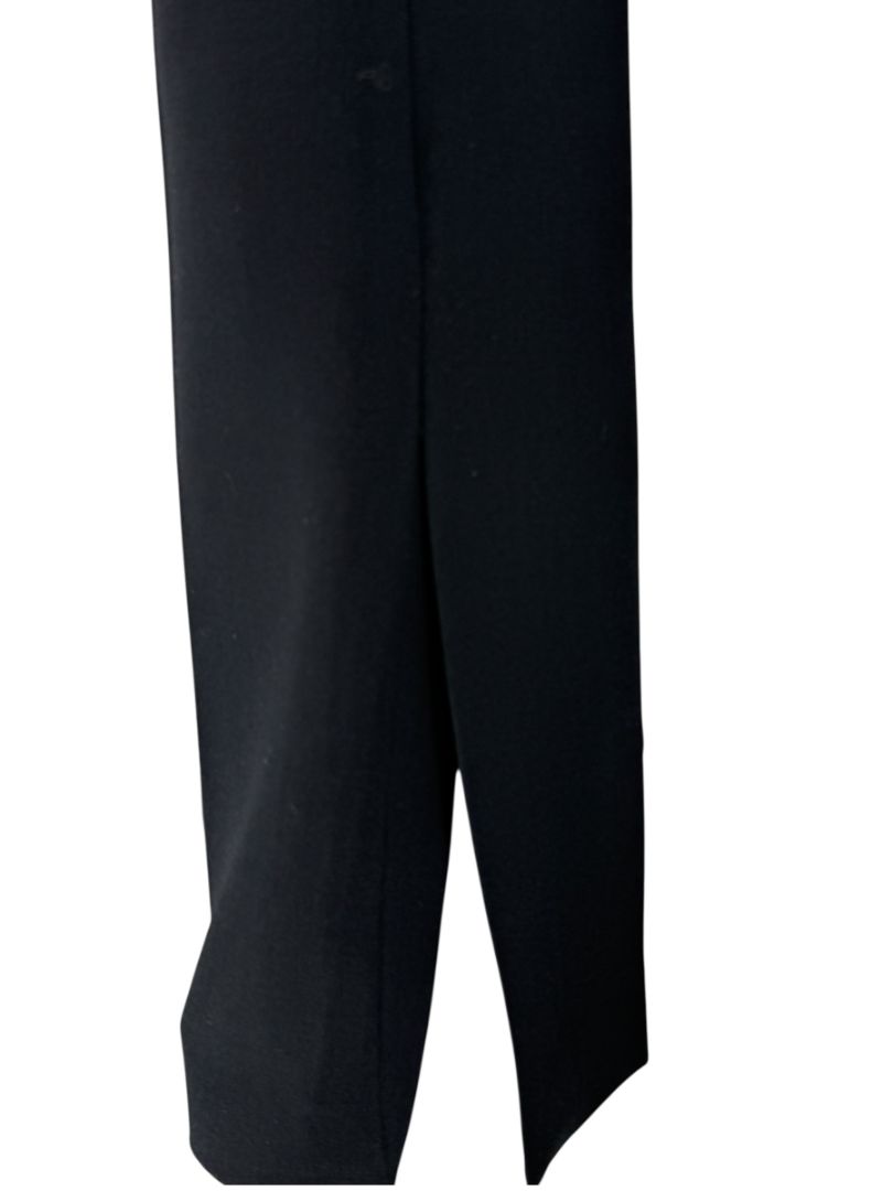 Brunello Cucinelli Black Wool-Blend Split-Hem Tailored Trousers - Size US 8 / IT 44