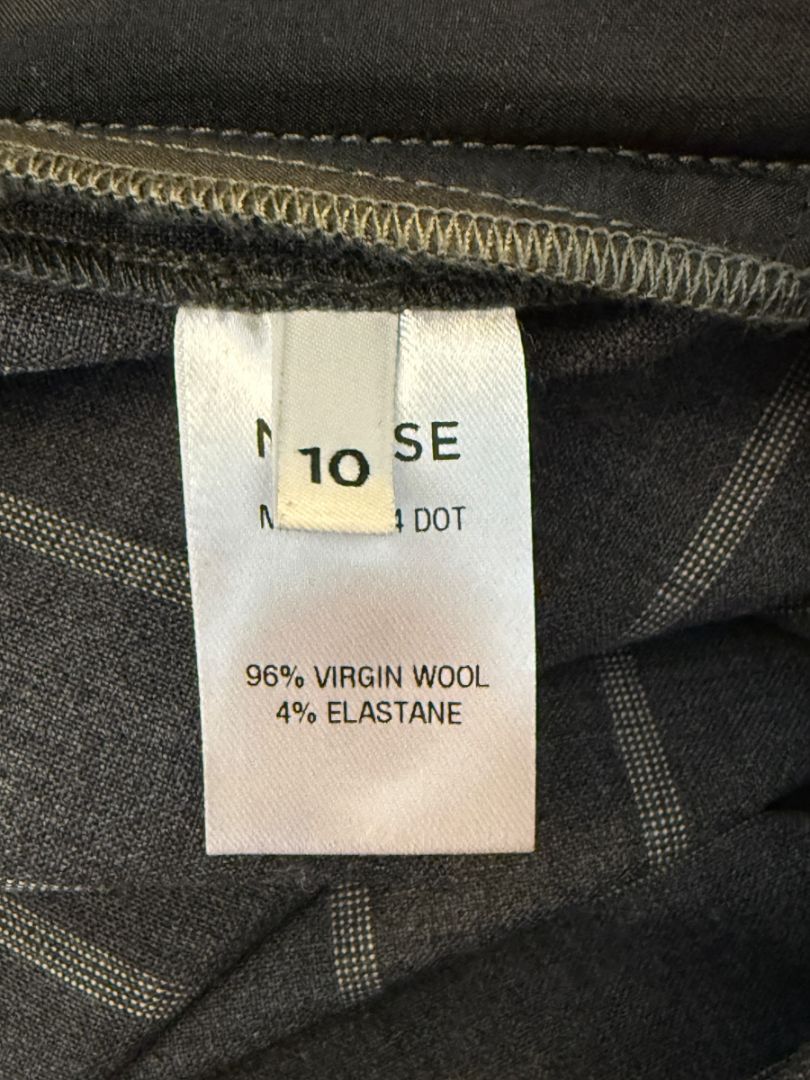 MONSE Charcoal Gray Pinstripe Cropped Trousers – Size 10