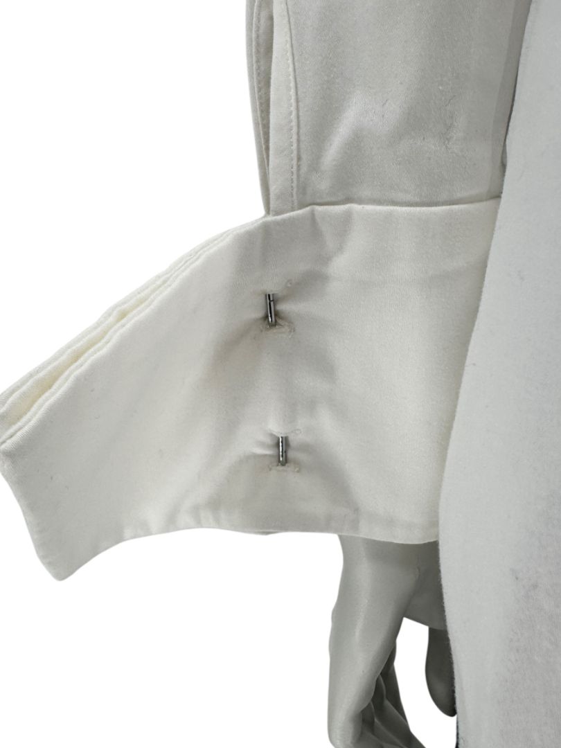 Pamella Roland White Button-Front Shirt – Large
