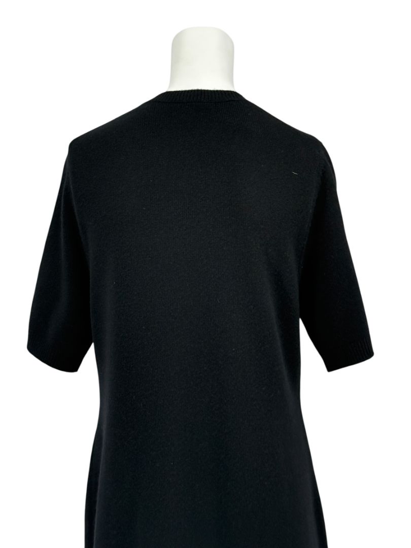 Louis Vuitton Black Cashmere Sweater Dress with Hardware Detail – Size L
