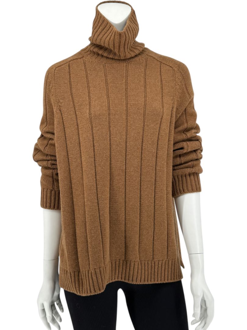 Loro Piana Baby Cashmere Ribbed Turtleneck Sweater – Size M