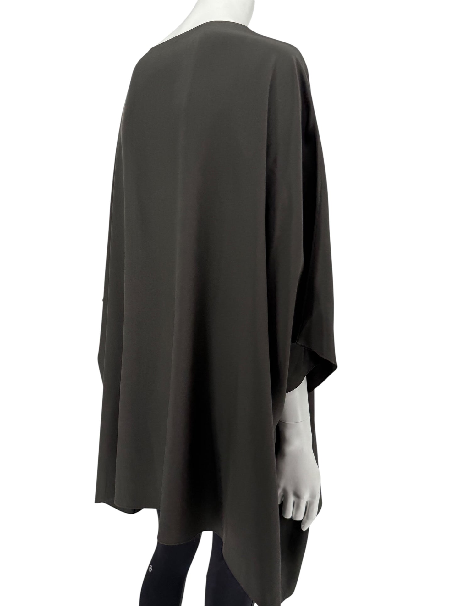 The Row Charcoal Grey Silk Oversized Tunic Blouse – Size M