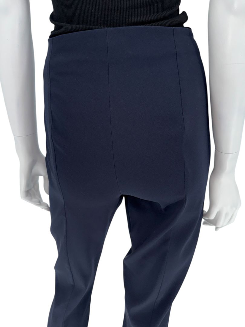 The Row Navy Wool-Silk Blend Cropped Trousers – Size 10