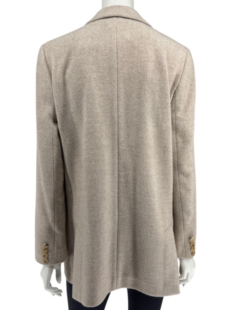 Max Mara Bronze-Gold Wool-Blend Blazer – Size IT 44