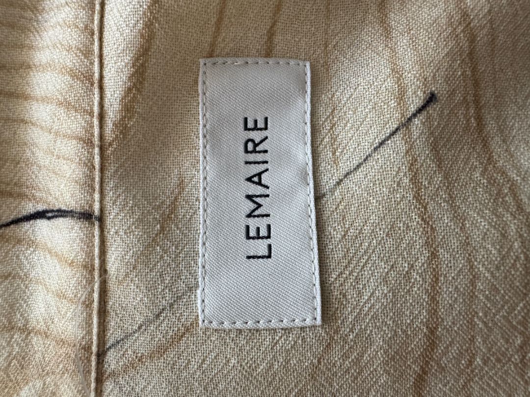 Lemaire Beige Woodgrain Print Button-Up Shirt – Size XS