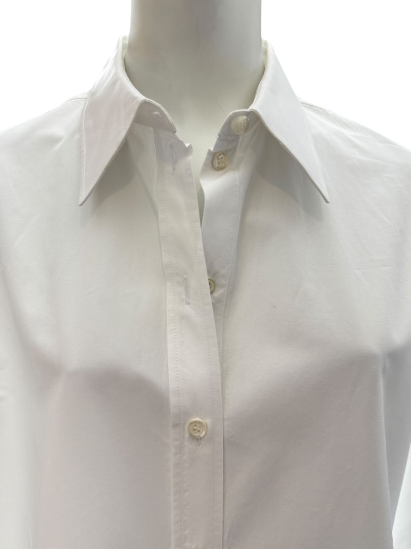 Alexander McQueen White Cotton Shirt with Balloon Sleeves – Size IT 38