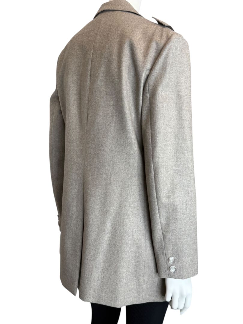 Stella McCartney Grey Wool Structured Blazer – Size IT 40