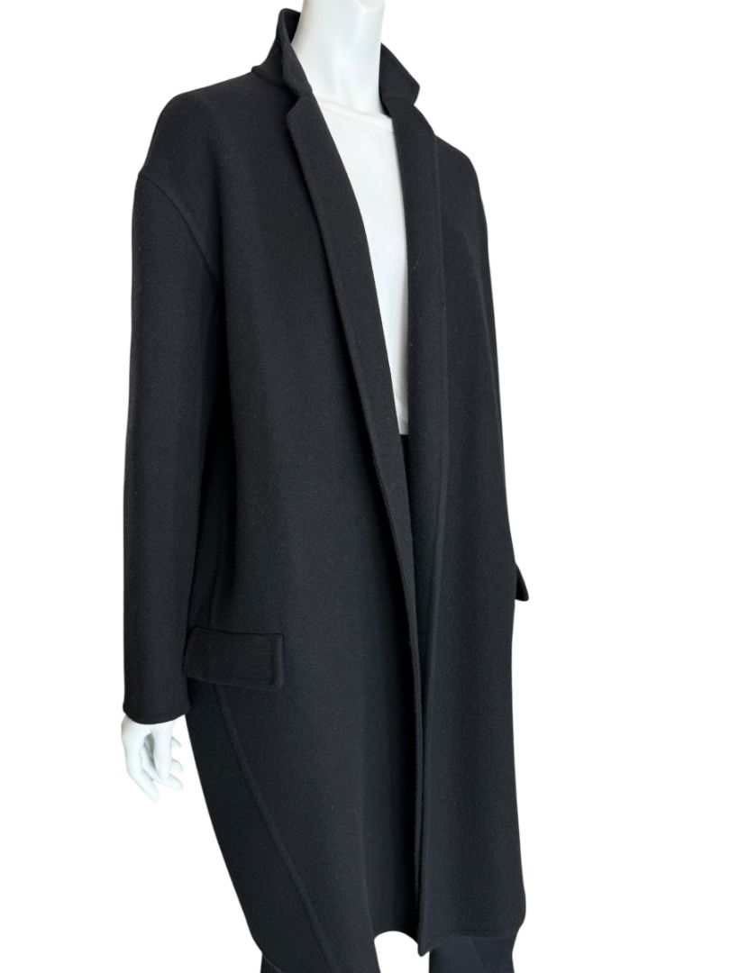 Céline 100% Cashmere Long Black Coat – Size FR 36