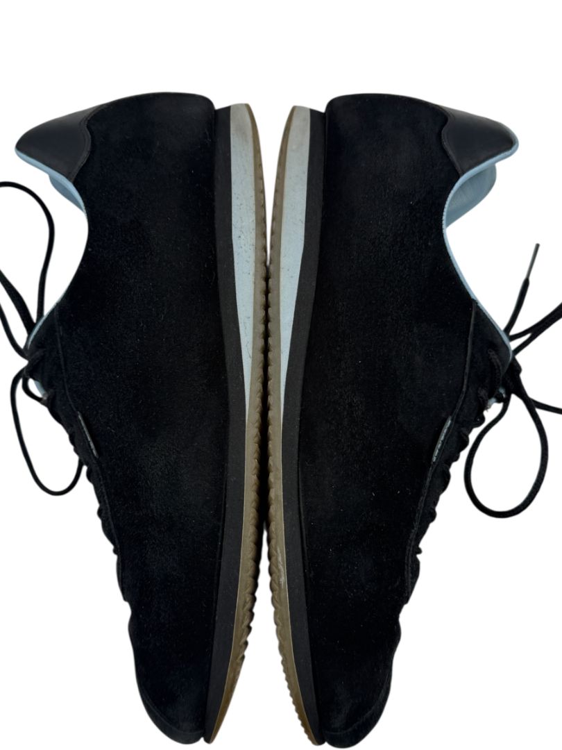 Chanel Black Suede Lace-Up Sneakers – Size 40