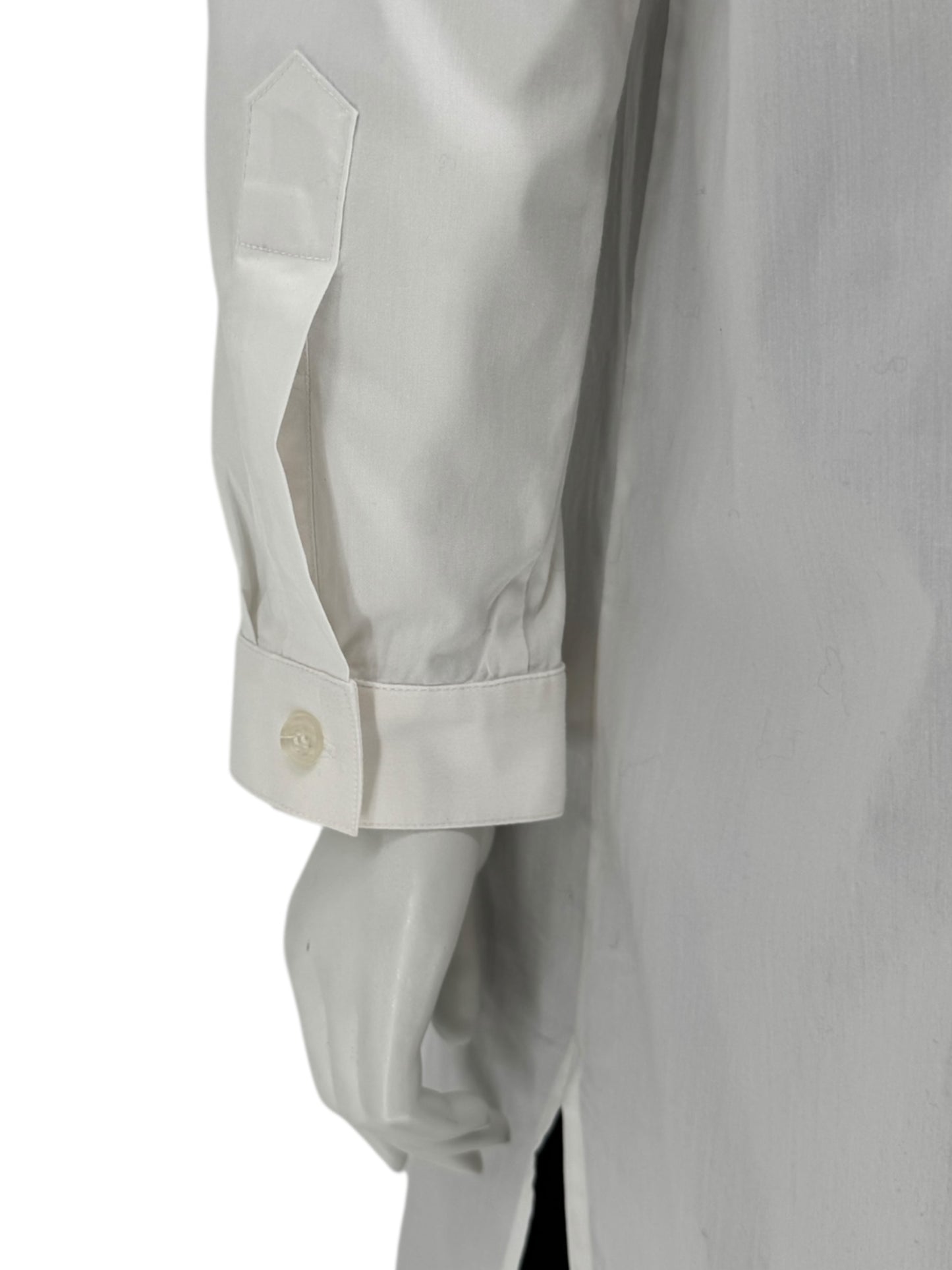 Jennifer Trosyian White Long Shirt Dress – Size 10