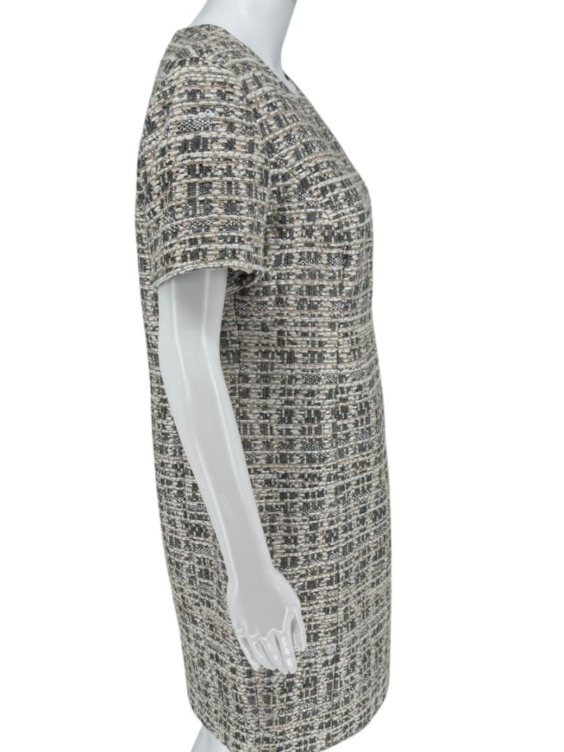 Pamella Roland Metallic Tweed Sheath Dress