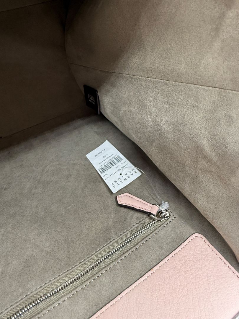 Fendi Pink/Silver Grained Leather 3Jours Large Shopper Tote Bag
