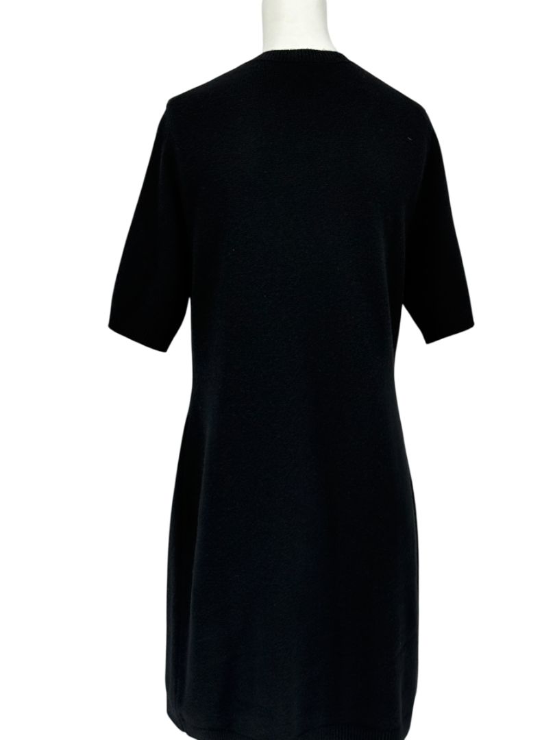 Louis Vuitton Black Cashmere Sweater Dress with Hardware Detail – Size L