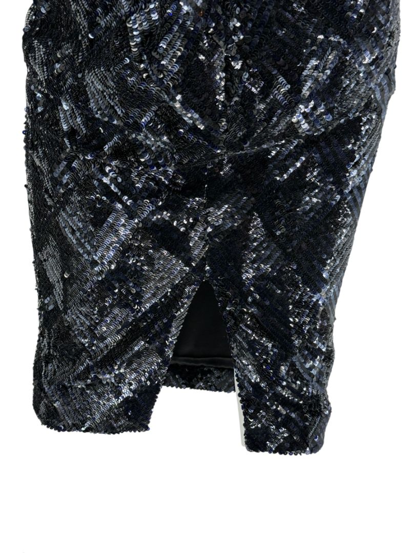 Pamella Roland Black Sequin Pencil Skirt – Large