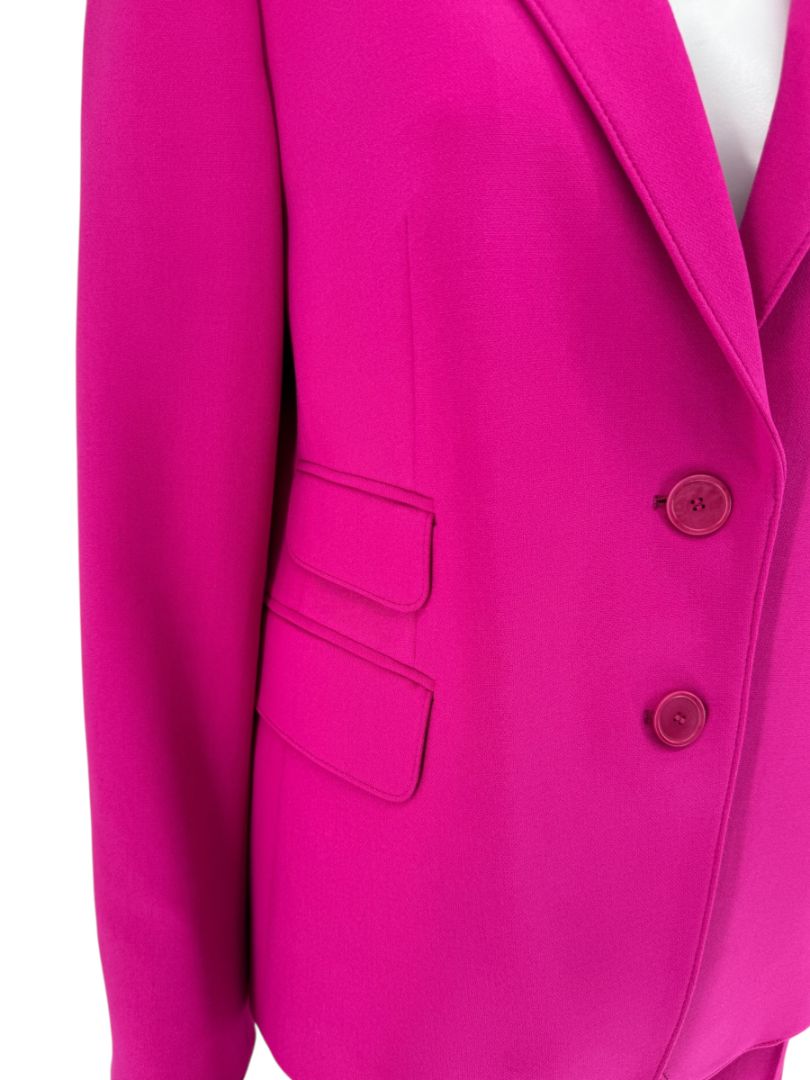 Akris Punto Fuchsia Blazer & Tapered Pant Suit Set – Size 12