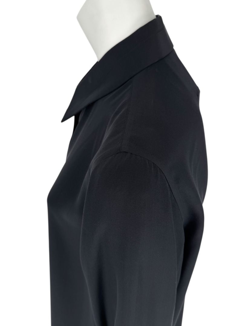 Givenchy Black Silk Tunic Shirt Dress – Size FR 42 (Fits Like M/L)