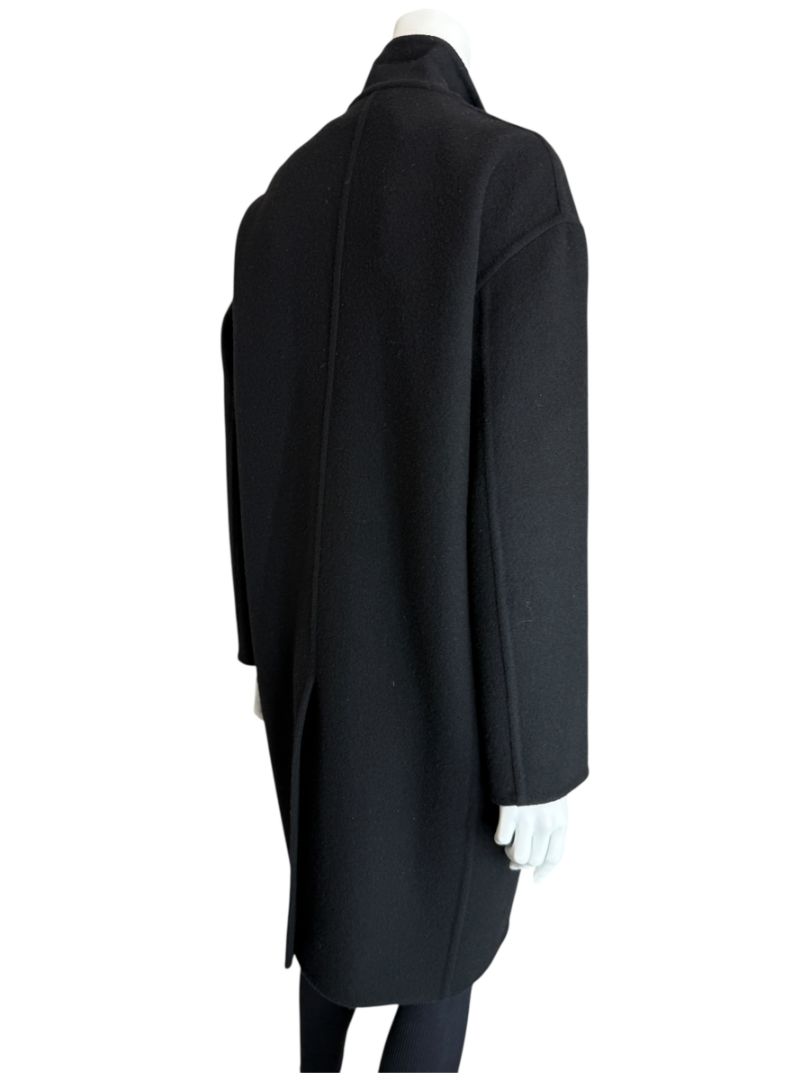 Céline 100% Cashmere Long Black Coat – Size FR 36