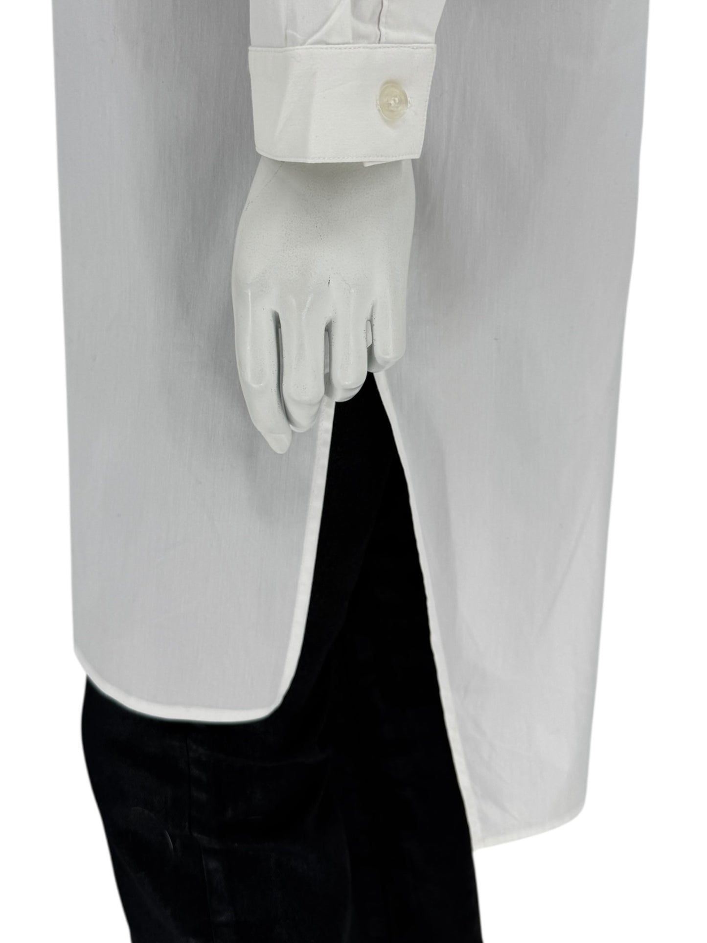 Jennifer Trosyian White Long Shirt Dress – Size 10